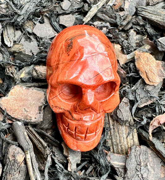 Red Jasper Skull