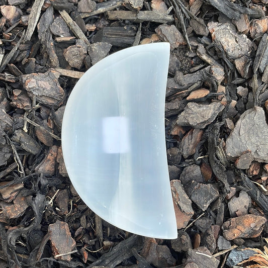 Selenite Moon Bowl